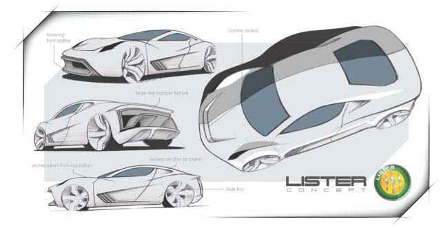 The Lister hypercar concept seen from various angles.  It looks pretty good all around.....